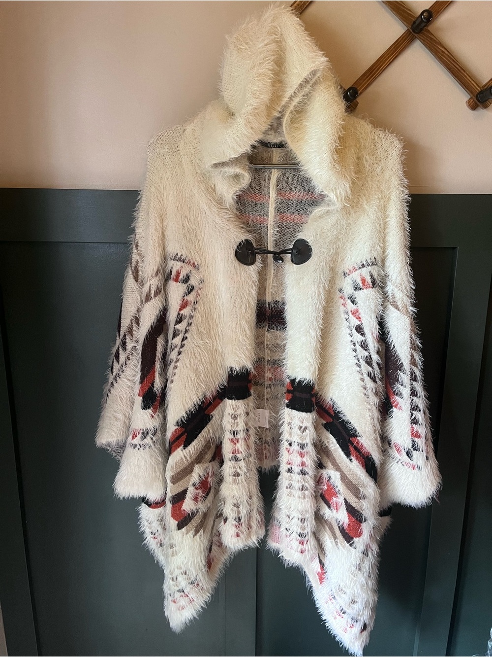 Soft Hooded Poncho Sweater